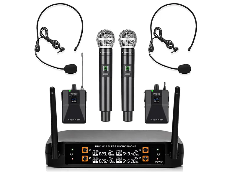 Zestaw mikrofonowy bezprzewodowy MUSIC MATE MM-550 Vocalsound Czarny