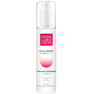 Hada Labo Tokyo Hyalu Renew silnie nawilżający i odświeżający lotion do twarzy z 5 formami kwasu hialuronowego, kolagenem i gluco-oligosacharydem 150 ml
