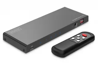 Digitus Przełącznik / Switch HDMI 4x1, 8K/60Hz (4:4:4) z HDR, 48 Gbps, HDCP 2.3, Toslink / Stereo, EDID