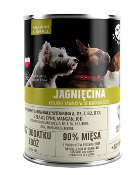 PET REPUBLIC Adult Medium & Small Jagnięcina - mokra karma dla psa - 400 g