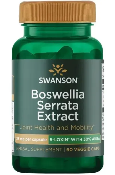 ZDROWE STAWY MOCNE KOŚCI Swanson 5-Loxin Boswella Serrata Extract 60vcaps