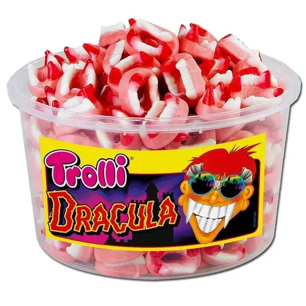 Trolli żelki Szczęki Zęby Vampire Dracula Halloween 150 sztuk