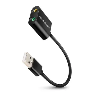 AXAGON ADA-12 Zewnętrzna karta dźwiękowa USB 2.0 48kHz/16-bit stereo, metalowa, kabel USB-A 15 cm