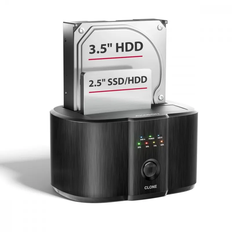 AXAGON ADSA-SC Stacja dokująca, USB 3.2 Gen 1 - 2x SATA 6G 2.5"/3.5" SSD/HDD CLONE DUAL
