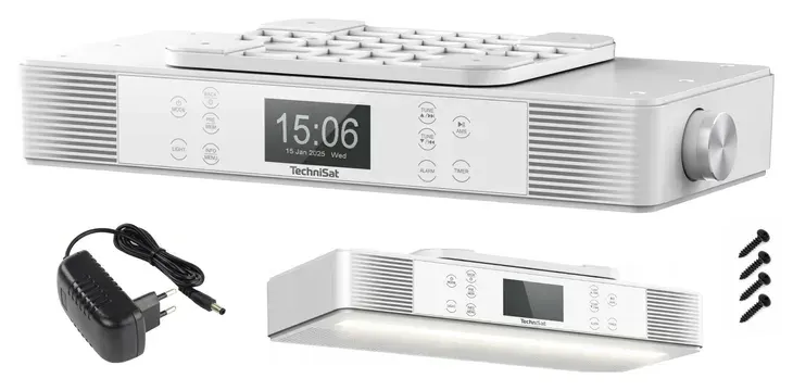 Radio kuchenne podszafkowe Wi-Fi FM Bluetooth TechniSat KitchenRadio Białe