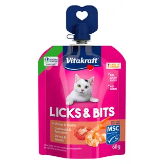 Korzystny pakiet Vitakraft Licks & Bits, 32 x 60 g - Krewetki i pomidor