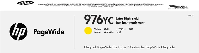 HP 973X Żółty Oryginalny Tusz PageWide Pro F6T83AE