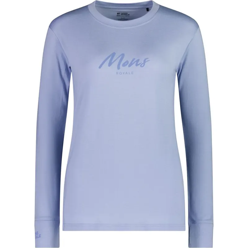 Mons Royale Yotei Merino Classic Long Sleeve, koszulka termoaktywna, damska, niebieska