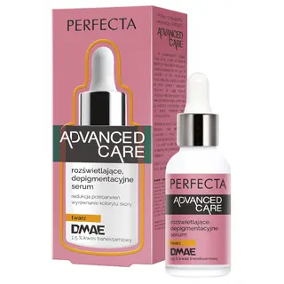 Perfecta Advanced Care rozświetlające depigmentacyjne serum do twarzy z 1,5% kwasu traneksamowego, DMAE i glutationem 30 ml
