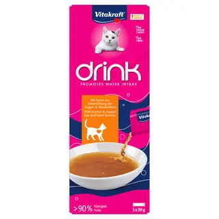 Vitakraft Drink, napój dla kotów, z kurczakiem i tauryną - 5 x 30 g