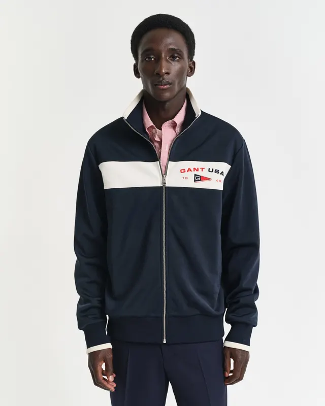 Gant Bluza Męska Z Nadrukiem Ze Stójką Z Długim Rękawem Regular Fit