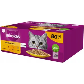 WHISKAS Drobiowa uczta w galaretce Box - mokra karma dla kota - 80x85g