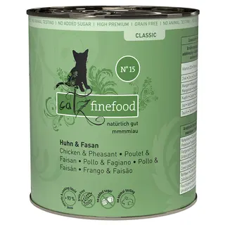 catz finefood w puszkach, 6 x 800 g - Kurczak i bażant