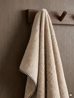 Ręcznik LUNIVA z czarnym obszyciem 50x90 cm