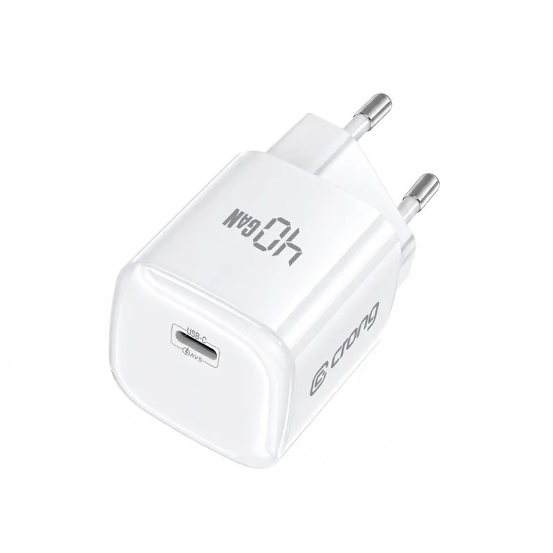 CRONG Ładowarka sieciowa NEO GaN USB-C 40W PD 3.2 AVS