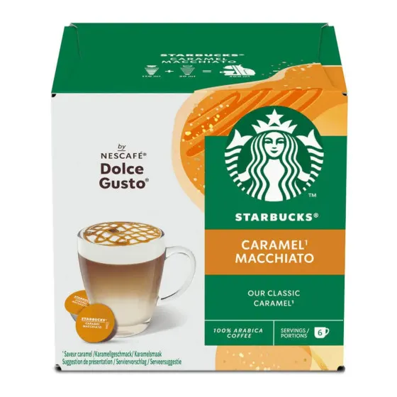 Kawa w kapsułkach do NESCAFÉ® Dolce Gusto® Starbucks Caramel Macchiato, 6 + 6 szt.