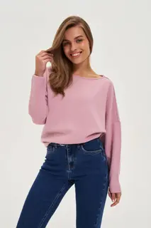 Gładka bluza różowa