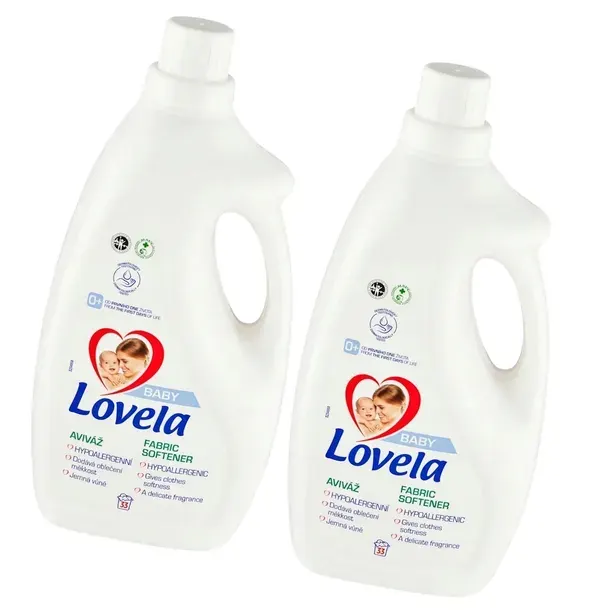 2x Płyn do płukania ubranek LOVELA Baby hipoalergiczny 33 prania 2 L