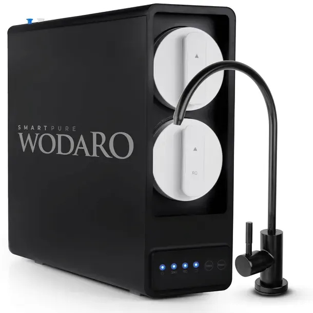 SMARTPURE RO800 WodaRO Odwrócona Osmoza Filtr Wody 800 GPD + Czarna Bateria