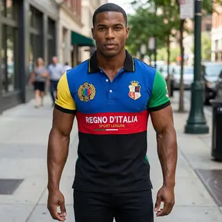 New Men's Polo Shirt Classic Short-sleeve Fashion Sports Italy Embroidery 100% Cotton PLUS US Size Buttons Collar T Shirt