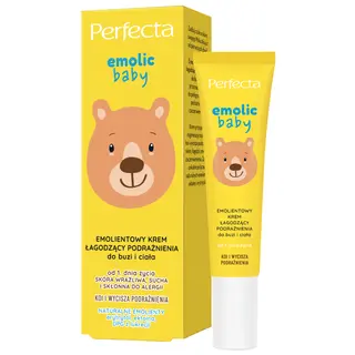 Perfecta Emolic Baby emolientowy krem łagodzący do buzi i ciała z ektoiną, erytrytolem, masłem cupuaçu i olejem canola 20 ml