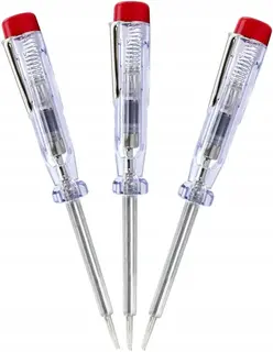 2X TESTER NAPIĘCIA Z LAMPKĄ JARZENIOWĄ I REZYSTOREM 14-19 CM 110-250VAC