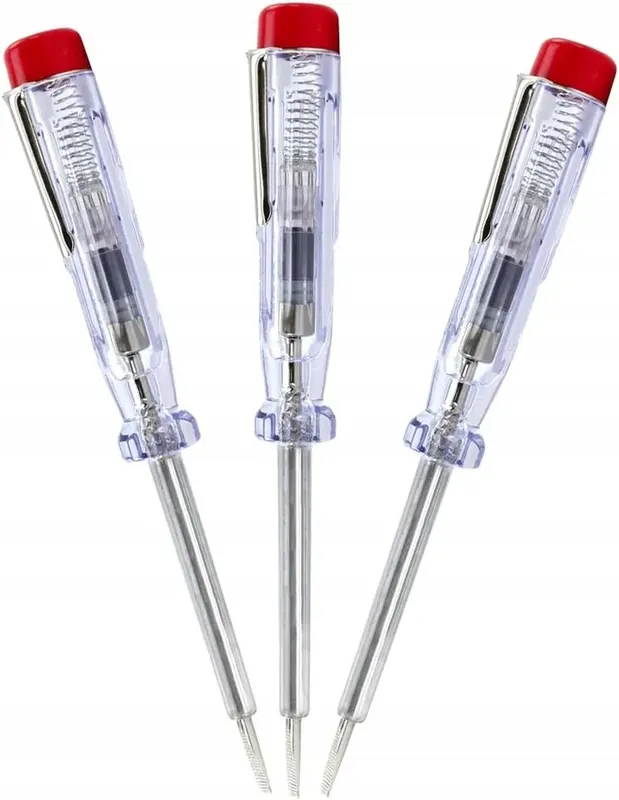 2X TESTER NAPIĘCIA Z LAMPKĄ JARZENIOWĄ I REZYSTOREM 14-19 CM 110-250VAC