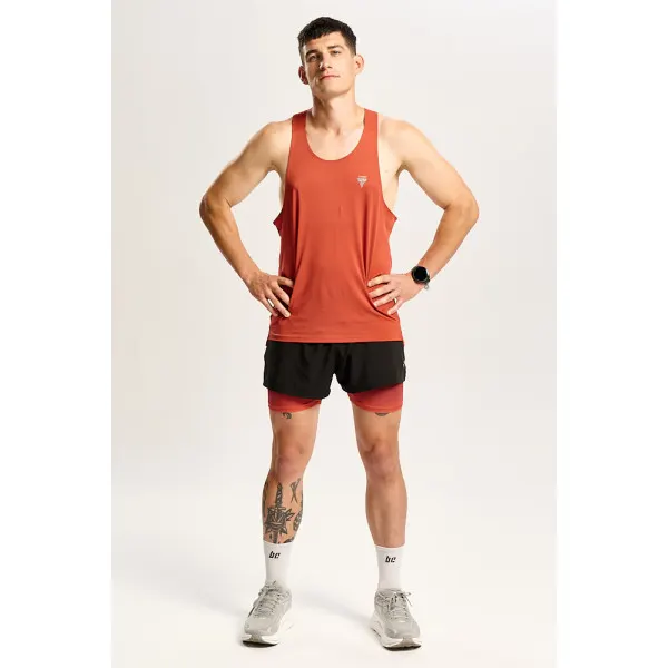 Pomarańczowy męski top biegowy TW ENDURANCE SINGLET TOP 170 M TREC ORANGE - S