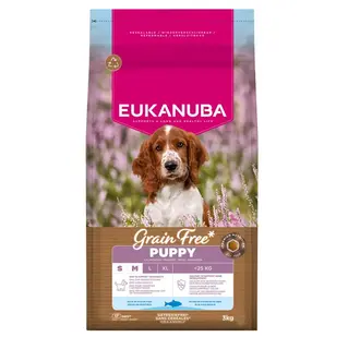 EUKANUBA Grain Free Puppy Small/Medium Ocean Fish - sucha karma dla psa - 3kg