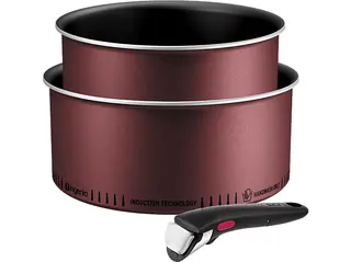Zestaw garnków TEFAL Ingenio Simply Cook (3 elementy) L7248453 Bordowo-czarny