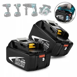 2X AKUMULATOR BATERIA DO MAKITA BL1850B BL1845 18V 5.5 Ah z LED