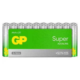 GP Battery Baterie alkaliczne LR03/AAA Super Alkaline - shrink 20 szt.