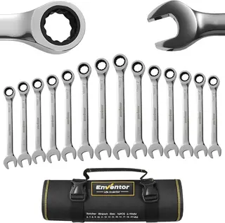 Zestaw kluczy z grzechotką 14 szt. 6-19 mm stal Cr-V torba