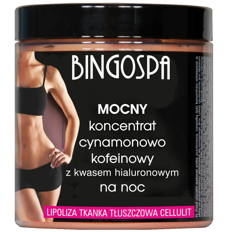 CELLULIT STOP Mocny koncentrat na noc cynamonowo-kofeinowy z kwasem hialuronowym BINGOSPA