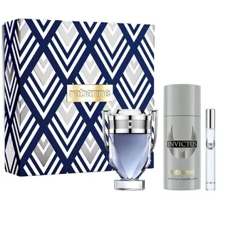 Paco Rabanne Invictus EDT 100ml + EDT 10ml + dezodorant 150 ml Zestaw