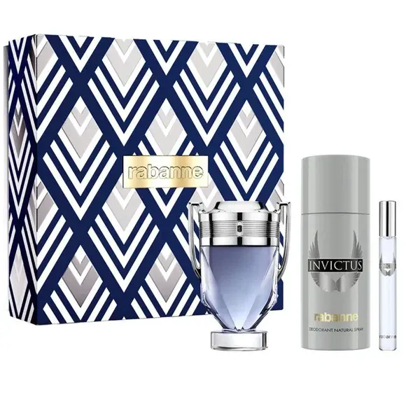 Paco Rabanne Invictus EDT 100ml + EDT 10ml + dezodorant 150 ml Zestaw
