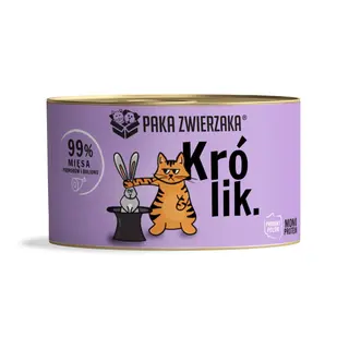 PAKA ZWIERZAKA Królik Mono - mokra karma dla kota - 200g