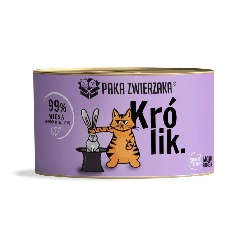 PAKA ZWIERZAKA Królik Mono - mokra karma dla kota - 200g