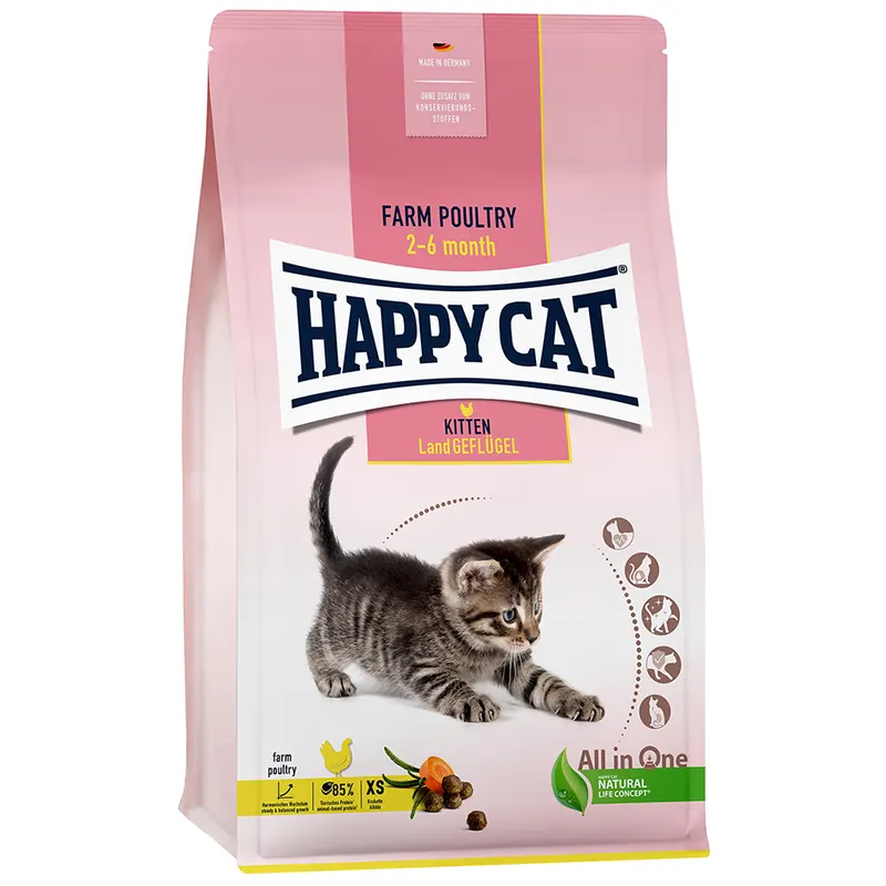 Happy Cat Young Kitten, drób wiejski - 1,3 kg