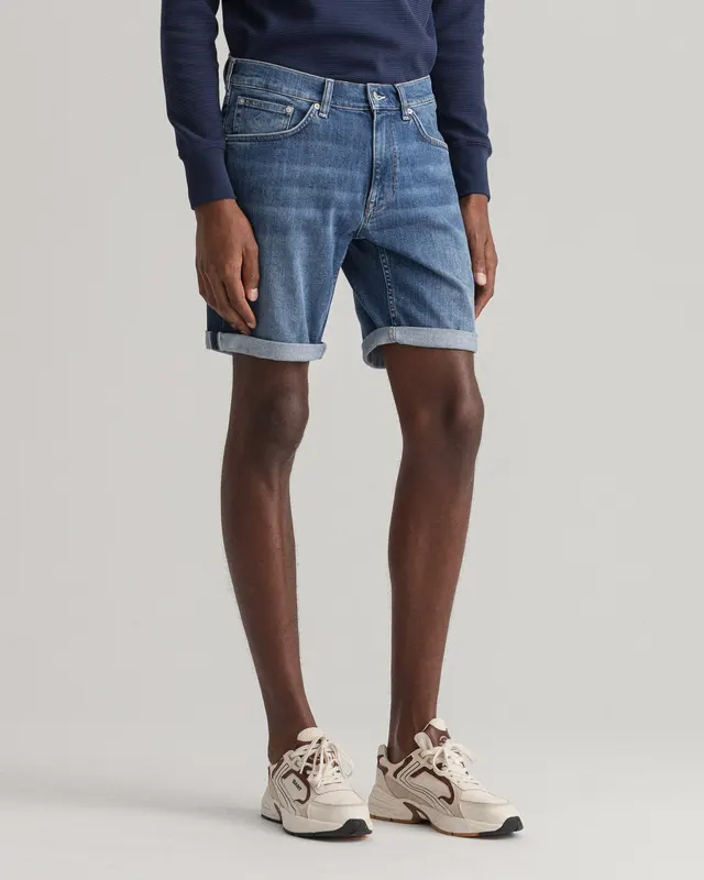 Gant Szorty Męskie Regular Fit Granatowe