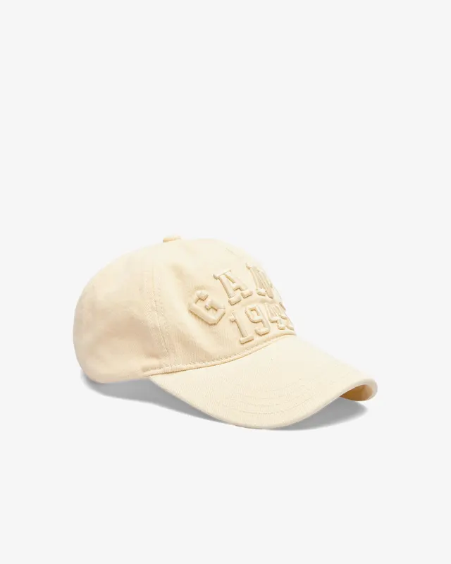 Gant Bawełniana Czapka Z Daszkiem Unisex Z Nadrukiem Kremowa