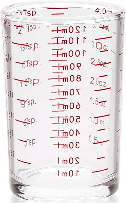 KUBEK Z MIARKĄ 120ML Z WAGĄ KIELISZKI SHOTÓW ESPRESSO BAR