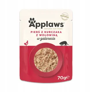 APPLAWS Pierś z kurczaka z wołowiną w galaretce - mokra karma dla kota - 70g
