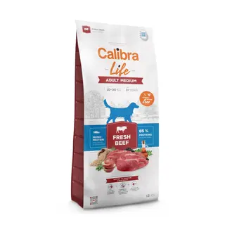 CALIBRA Dog Life Adult Medium Fresh Beef - sucha karma dla psa - 12kg