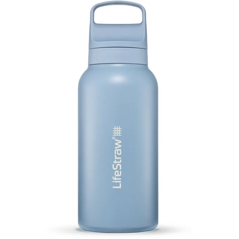 LifeStraw Go 2.0 Stainless Steel Water Filter Bottle 1L, niebieski