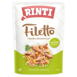RINTI Filetto w galarecie, saszetki, 24 x 100 g - Kaczka z warzywami