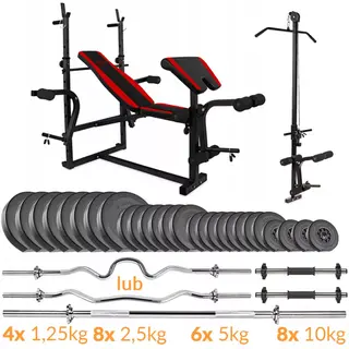 Zestaw obciążeń Sapphire Solid 150 kg z ławką xg500 + Gratisy: modlitewnik i wyciąg