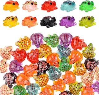 Świecące mini żabki z żywicy 50 szt. 2,7x2,2x1,5cm dekoracje
