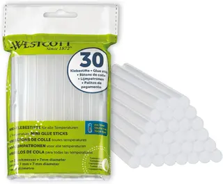 Wkłady do pistoletu do klejenia na gorąco 7 mm przezroczyste 30 sztuk