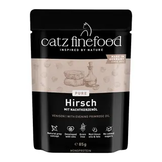 catz finefood Pure Pouch 8 x 85 g - Jeleń